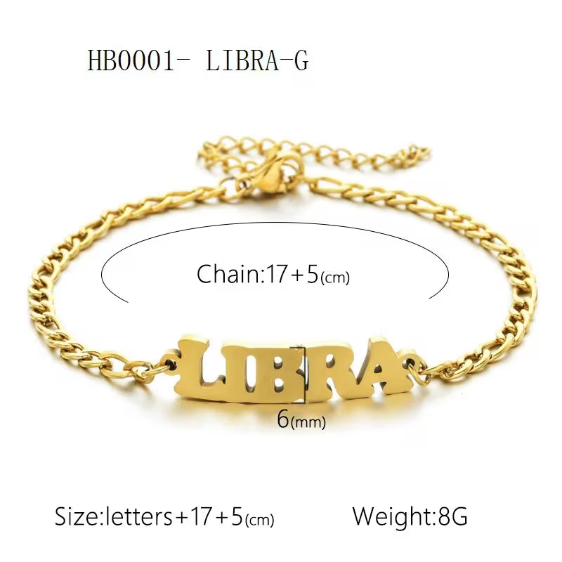 18k Zodiac Sign Bracelet