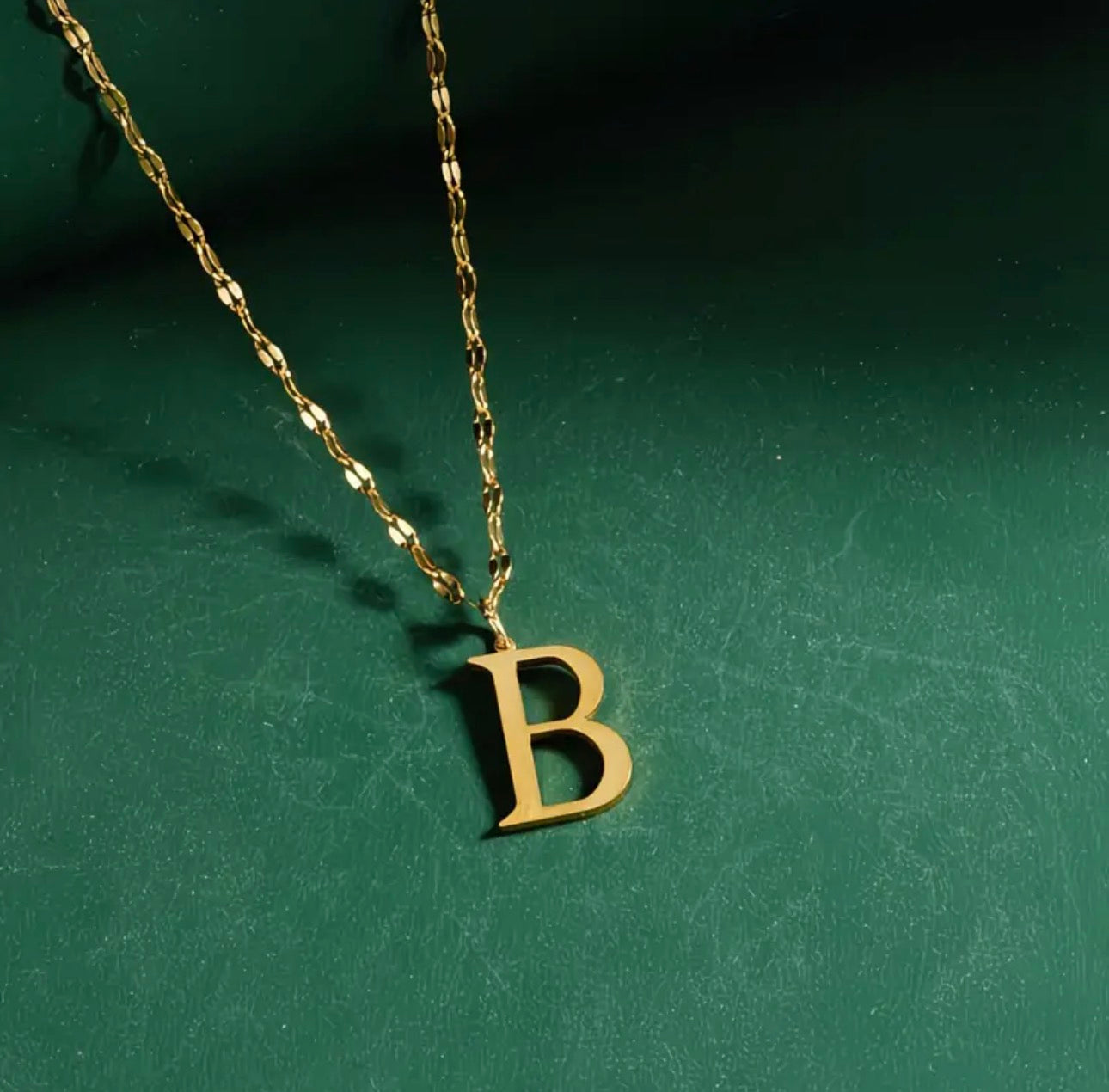 18K Golden-plated Necklace with 26 Letters A-Z Pendant
