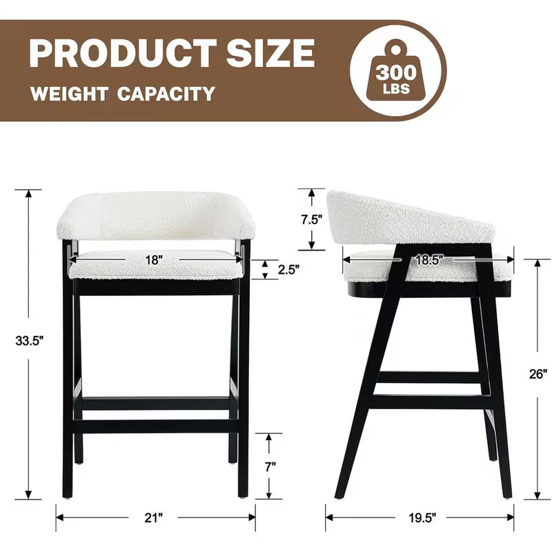 Dixie Modern 26' Bar Stools Set Of 2