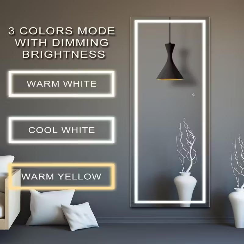 Touch Sensor Full-Length Mirror, Home Decor Essential for Bedroom Living Room