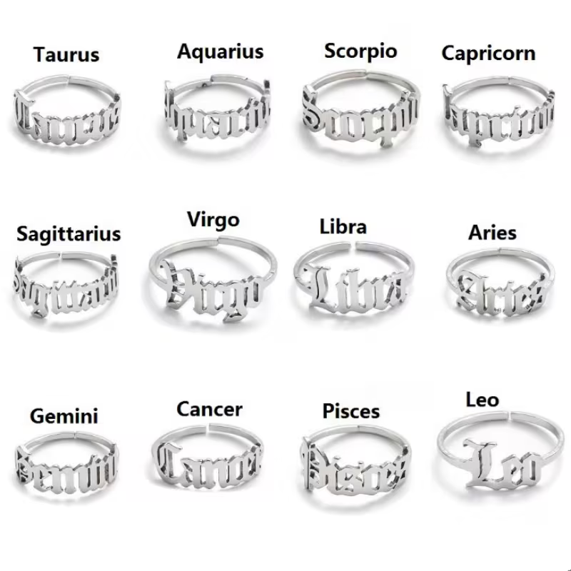 18k Zodiac Sign Rings
