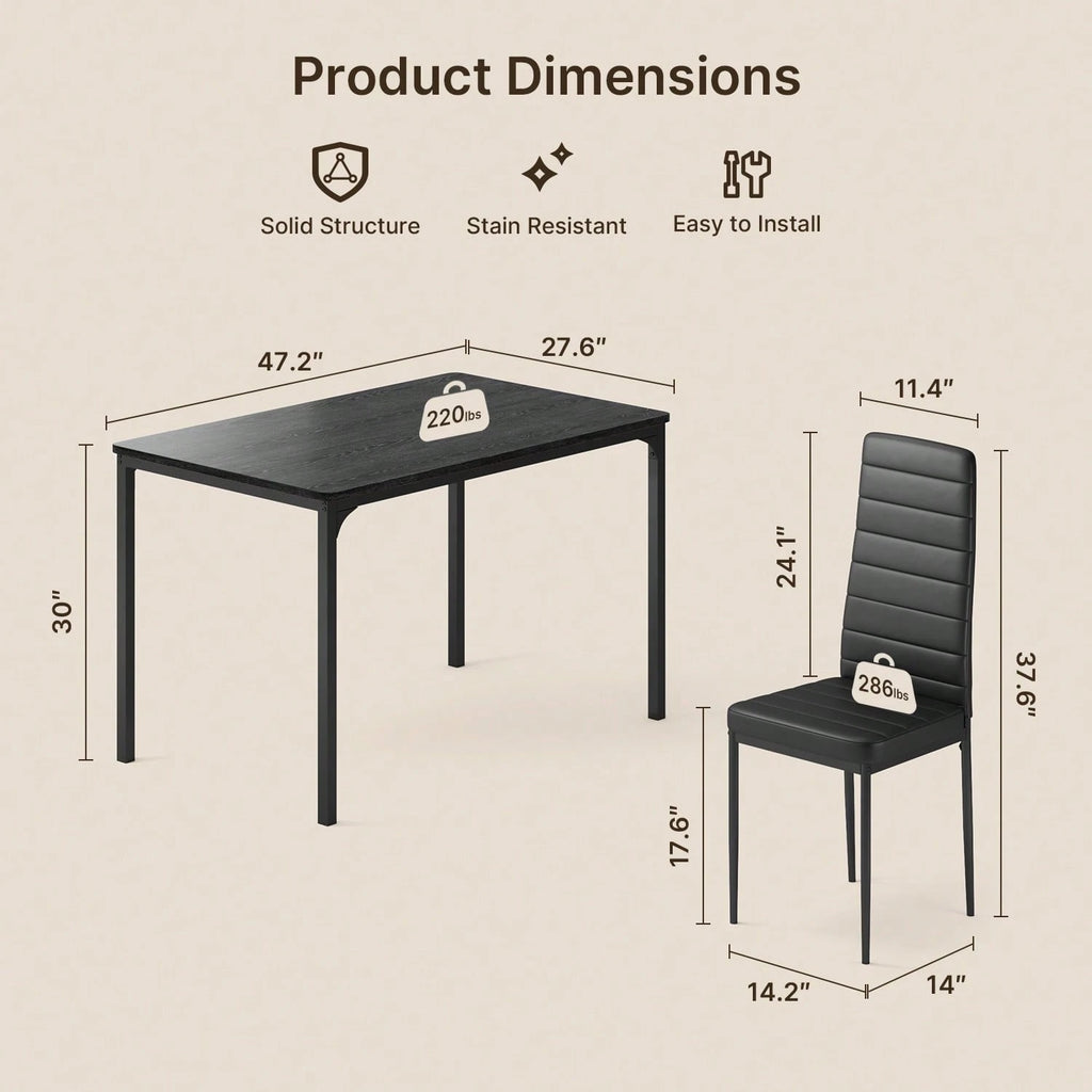 Dixie 5 piece Dining Table Set