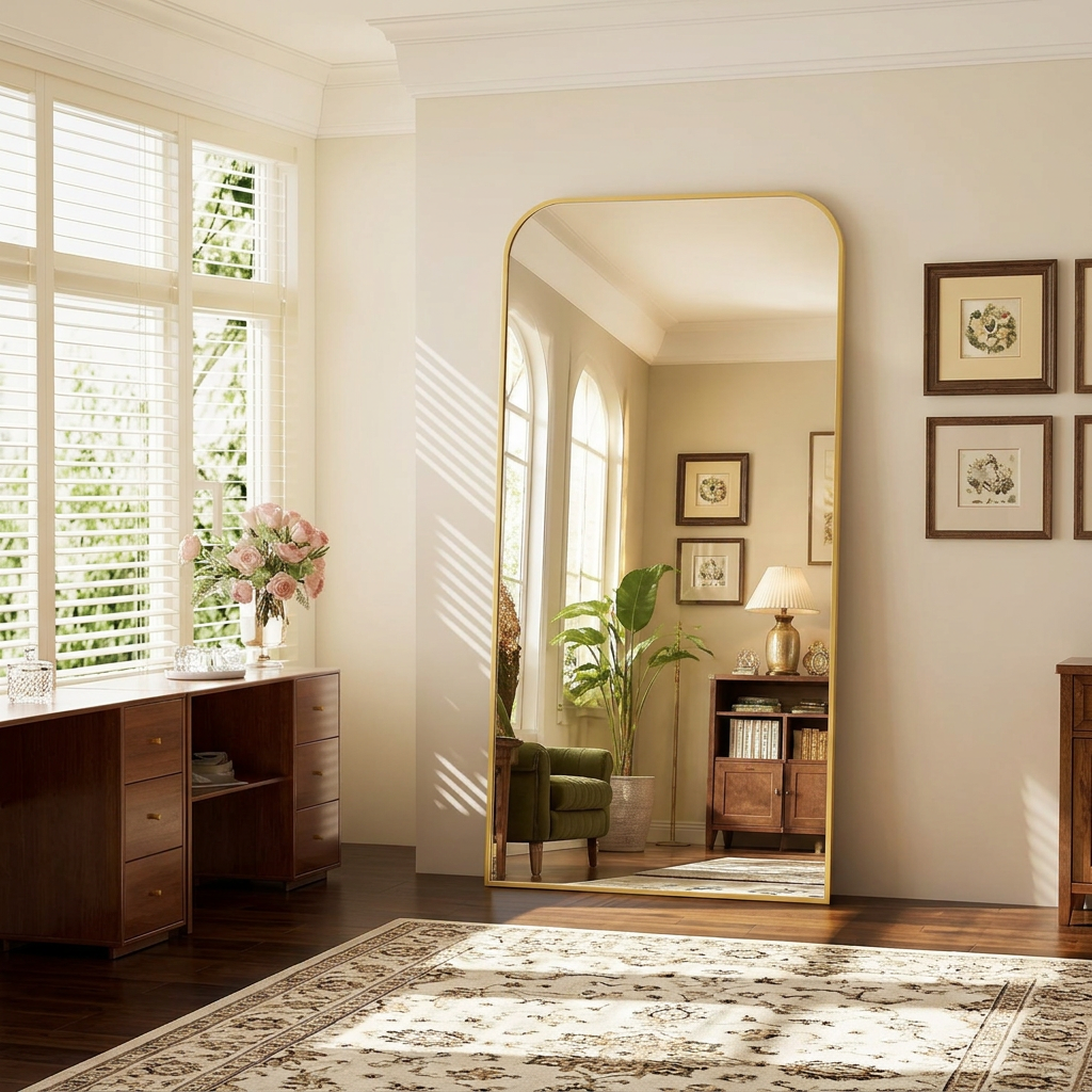 Axis Floor Standing & Wall Mountable Full Body Mirror
