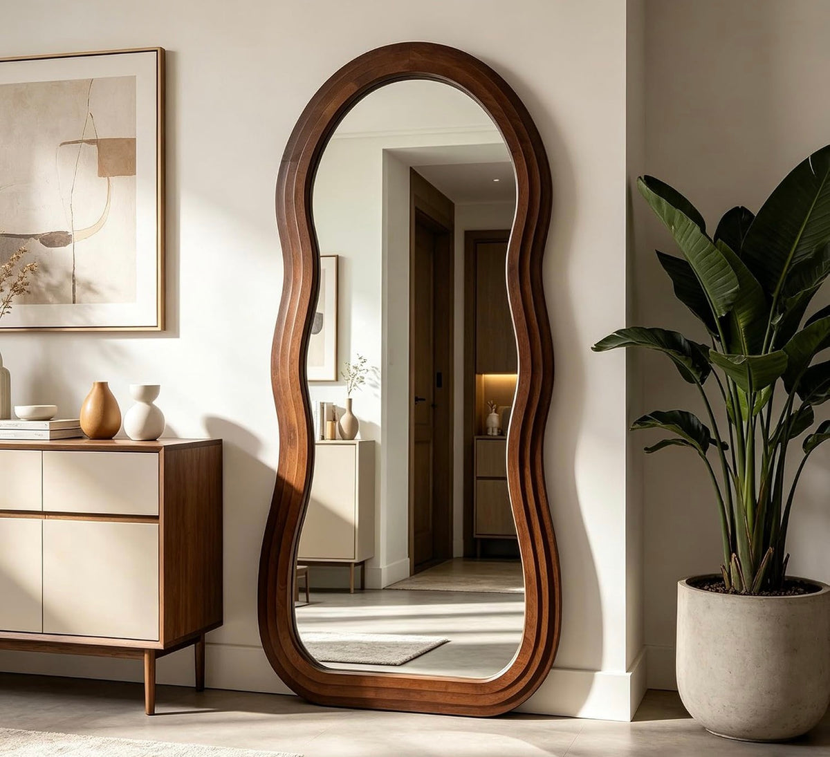 Wood Irregular Mirror