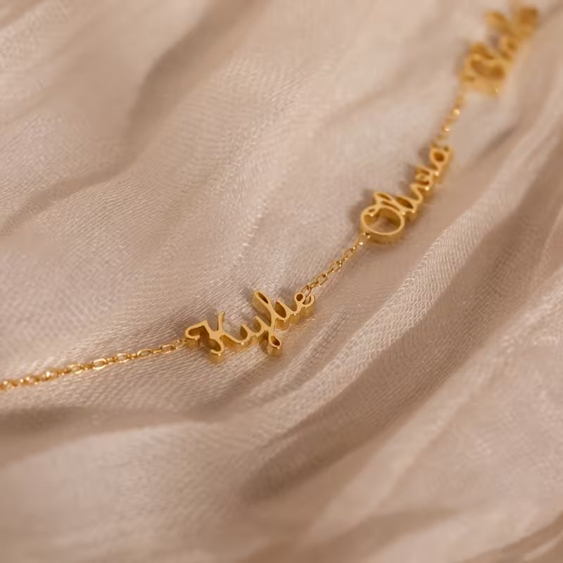 Gold Plated Multi-Name Necklace