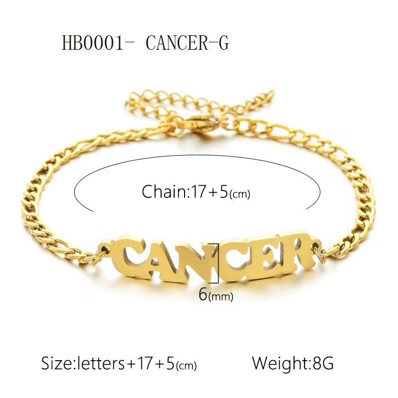18k Zodiac Sign Bracelet