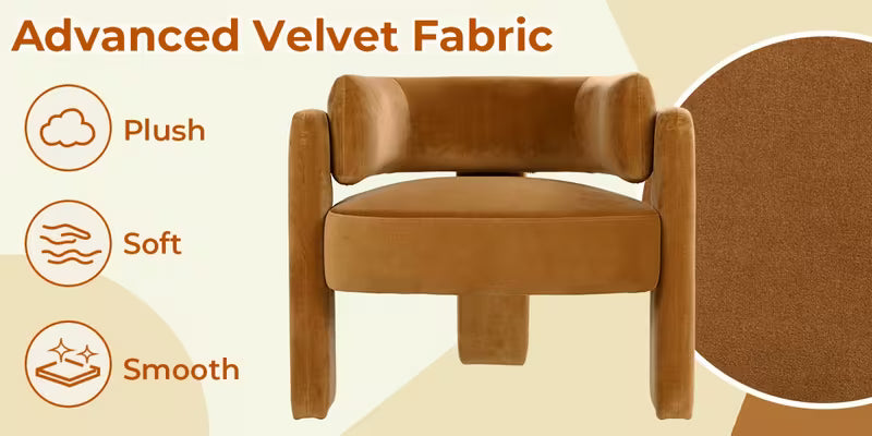 Jupe Velvet Curved Accent Chair