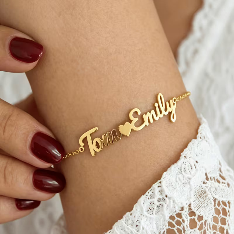 Couple's Name Bracelet – Personalized Gold & Silver Jewelry
