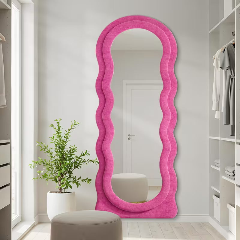 Flannel-Wrapped Mirror