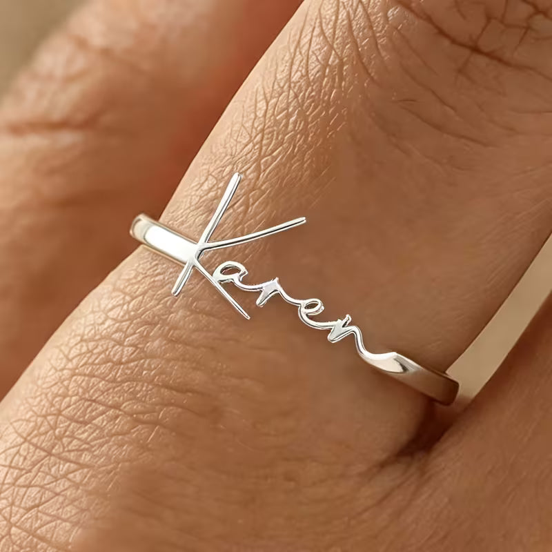 Fashion Custom Name Ring