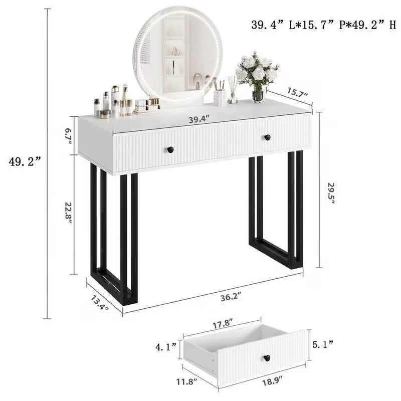 Makeup Vanity Desk with LED Lights