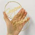 Large Name Ring Earrings
