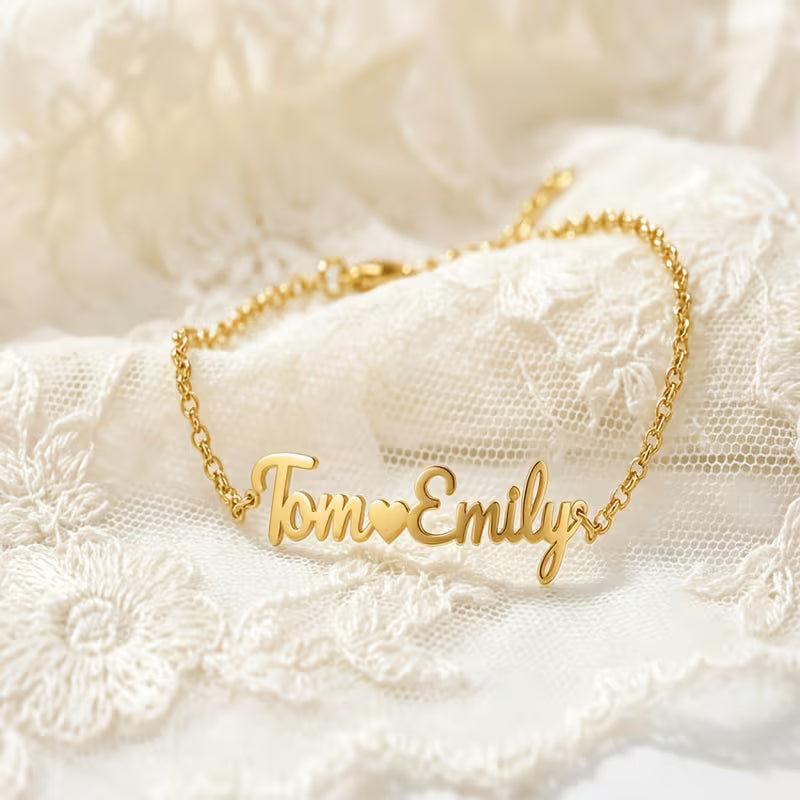 Couple's Name Bracelet – Personalized Gold & Silver Jewelry