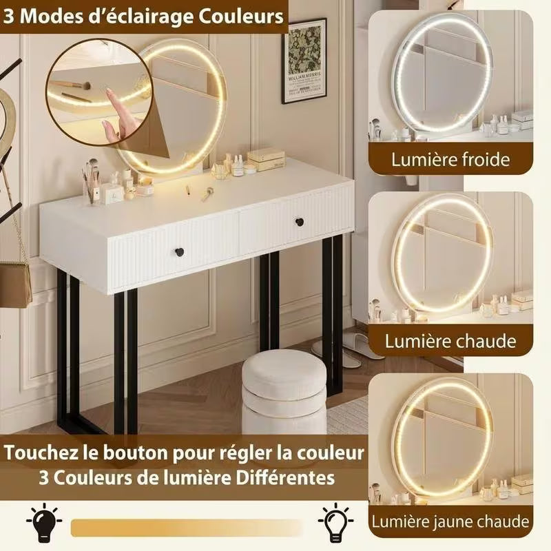 Makeup Vanity Desk with LED Lights