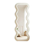 Irregular Fabric Wrapped Mirror