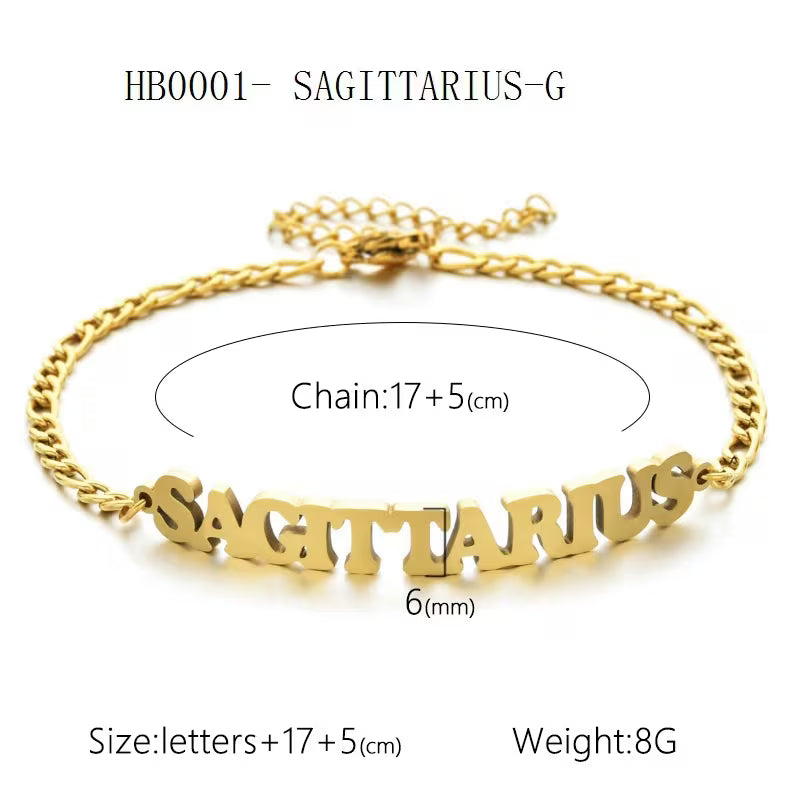 18k Zodiac Sign Bracelet