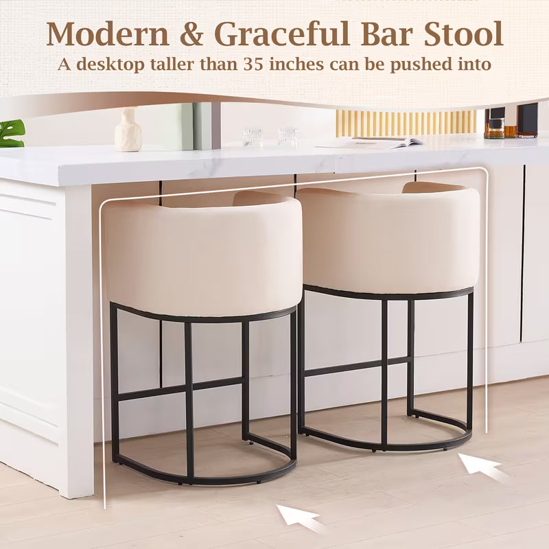 Tall Modern Barrel-Shaped Bar Stool