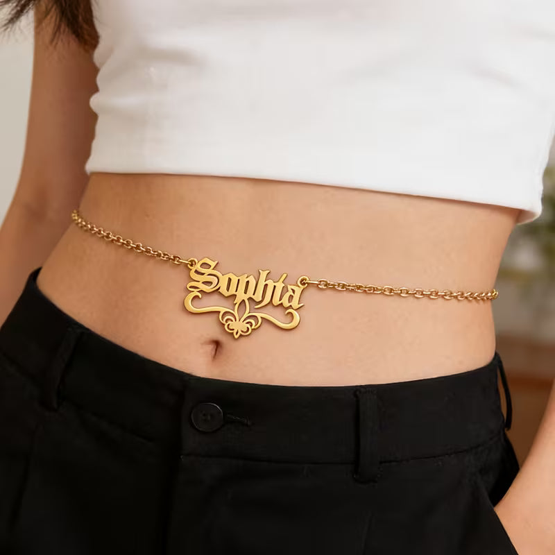 Customized Name Belly Chain