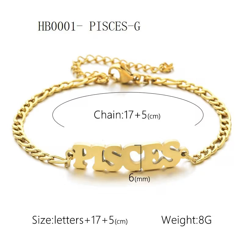 18k Zodiac Sign Bracelet