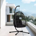 Egg Chair with Stand, Rattan Wicker Hanging Swing Hammock