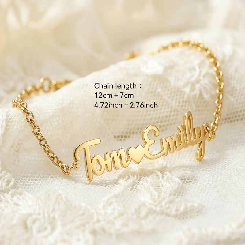 Couple's Name Bracelet – Personalized Gold & Silver Jewelry
