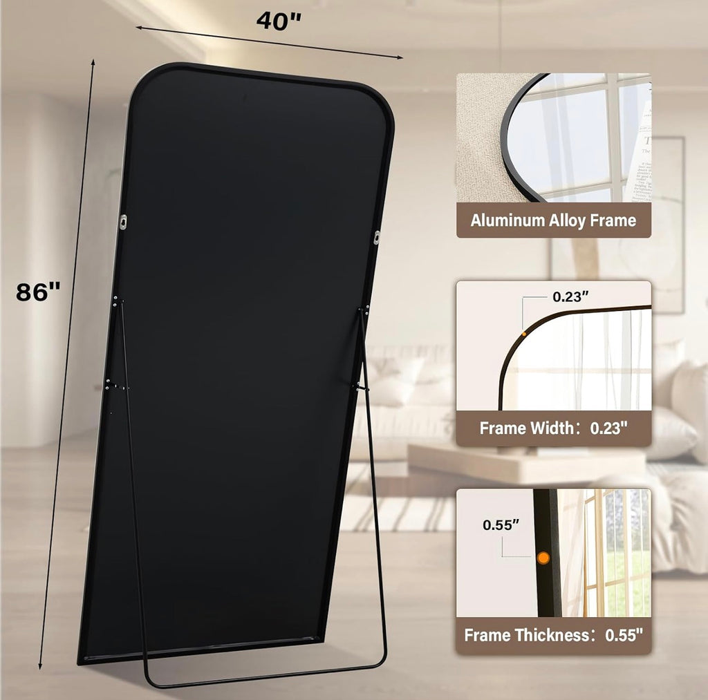 Large Floor Standing & Wall Mountable Full Body Mirror