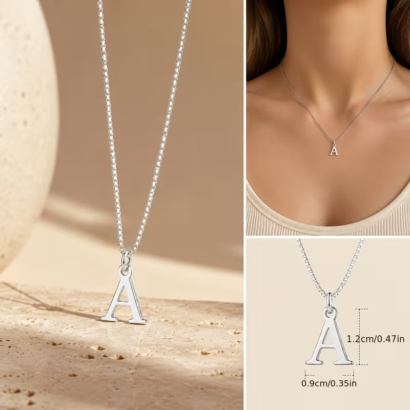 18K Golden-plated Necklace with 26 Letters A-Z Pendant