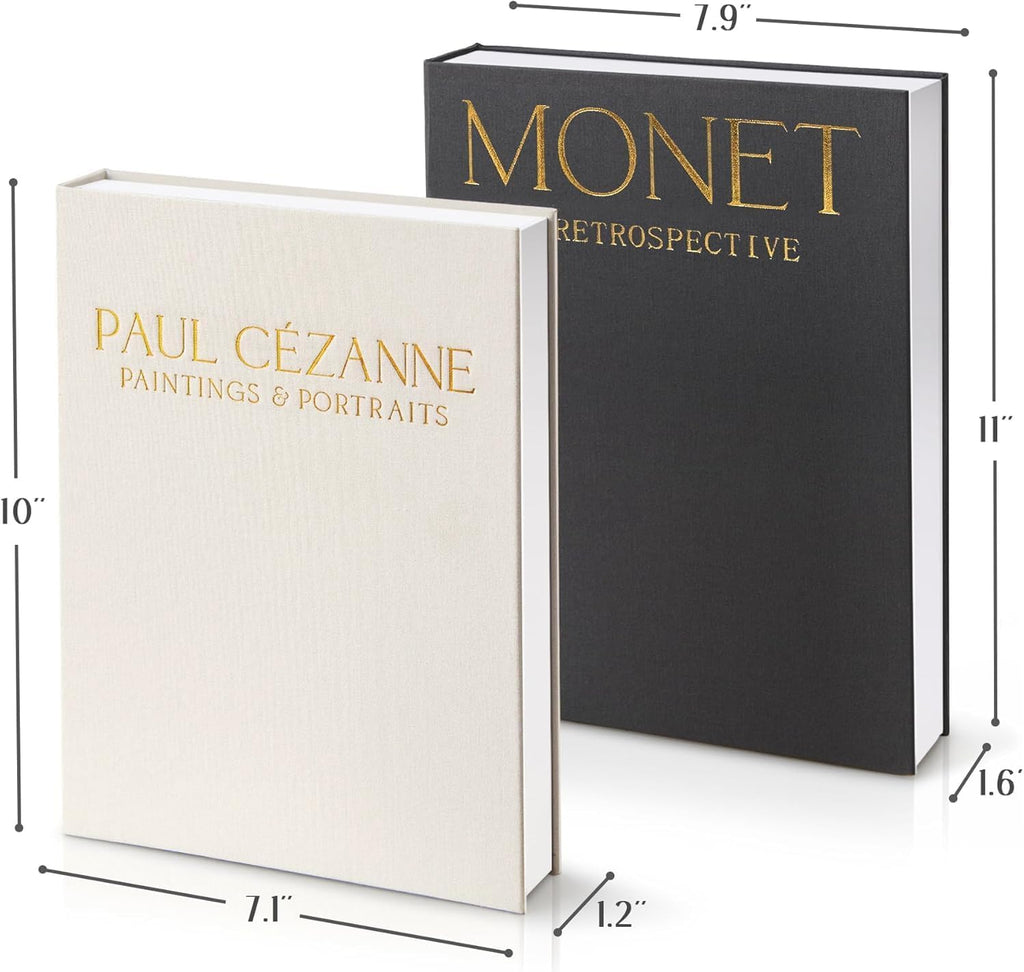Elegant Decorative Book Boxes Set of 2