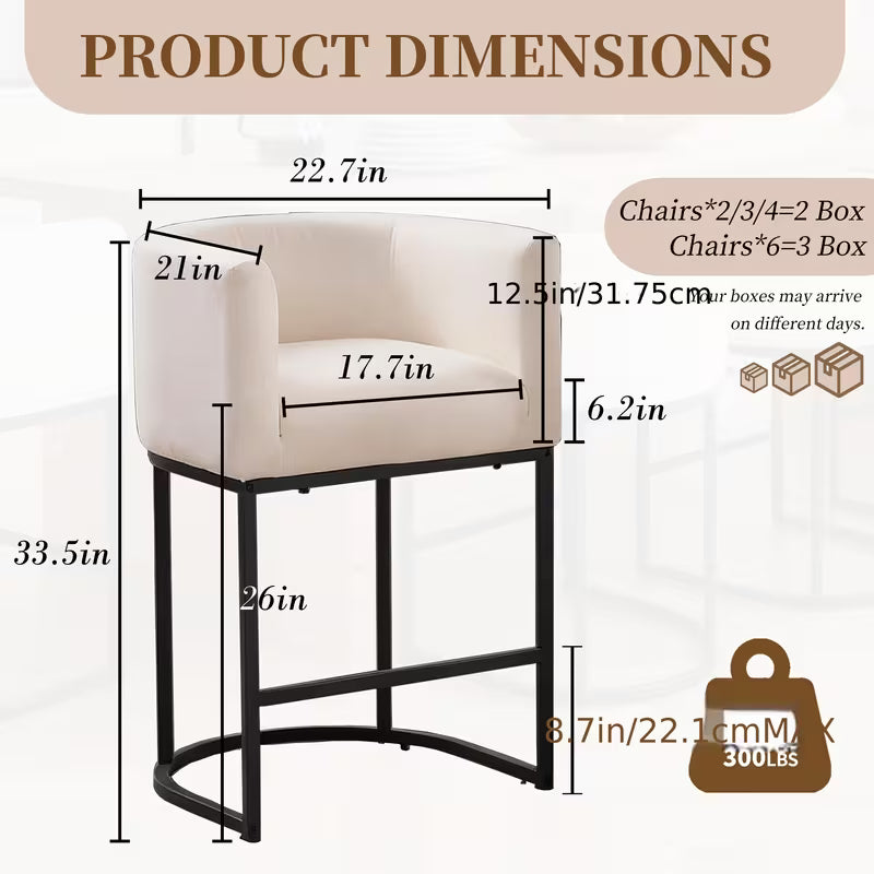Tall Modern Barrel-Shaped Bar Stool