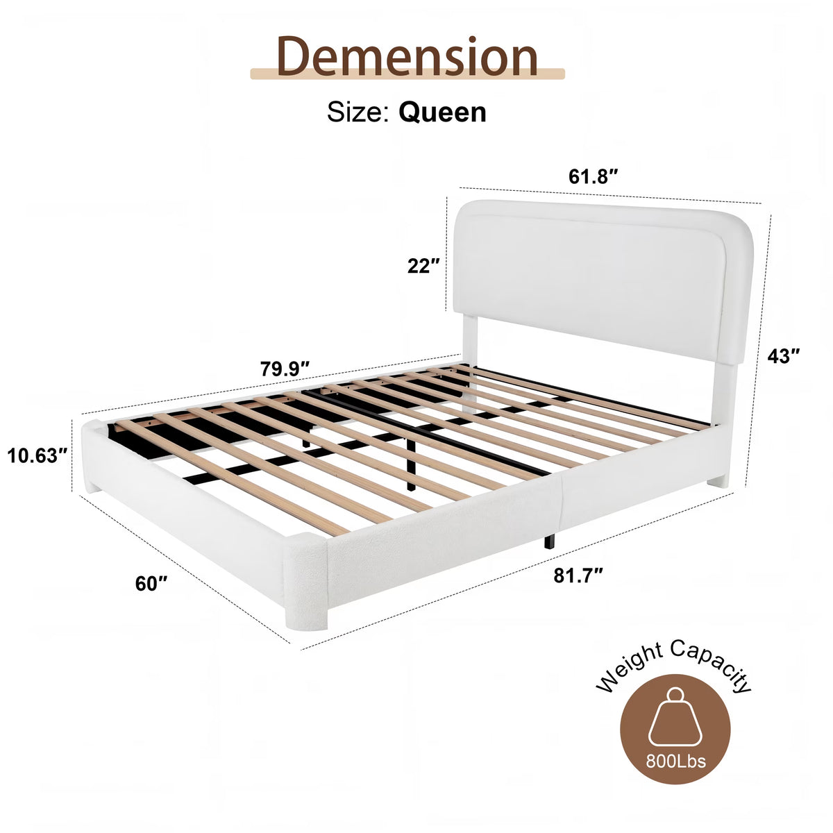 Nova Boucle Bed Frame with Adjustable Headboard