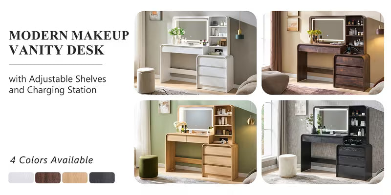 Makeup Vanity Desk with 5 Drawers