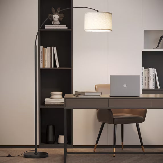 Luxe Modern Black Arc Floor Lamp