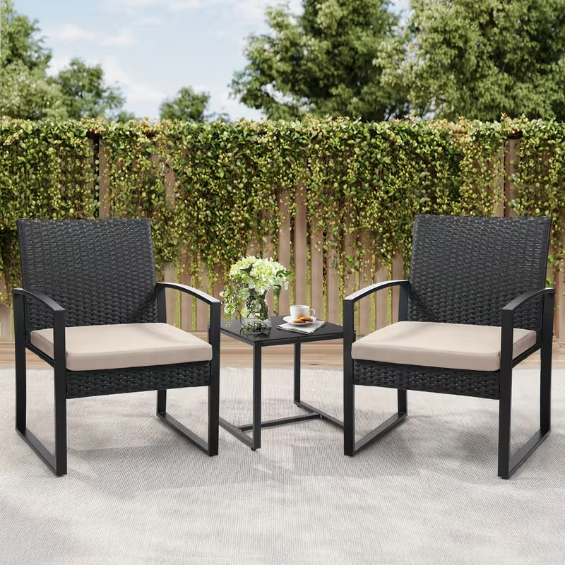 3pcs Rattan Bistro Set