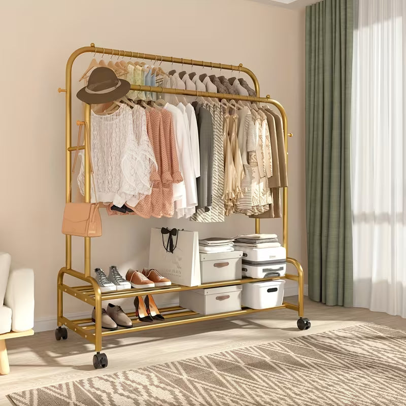 Metal Double Rodding Clothes Rack