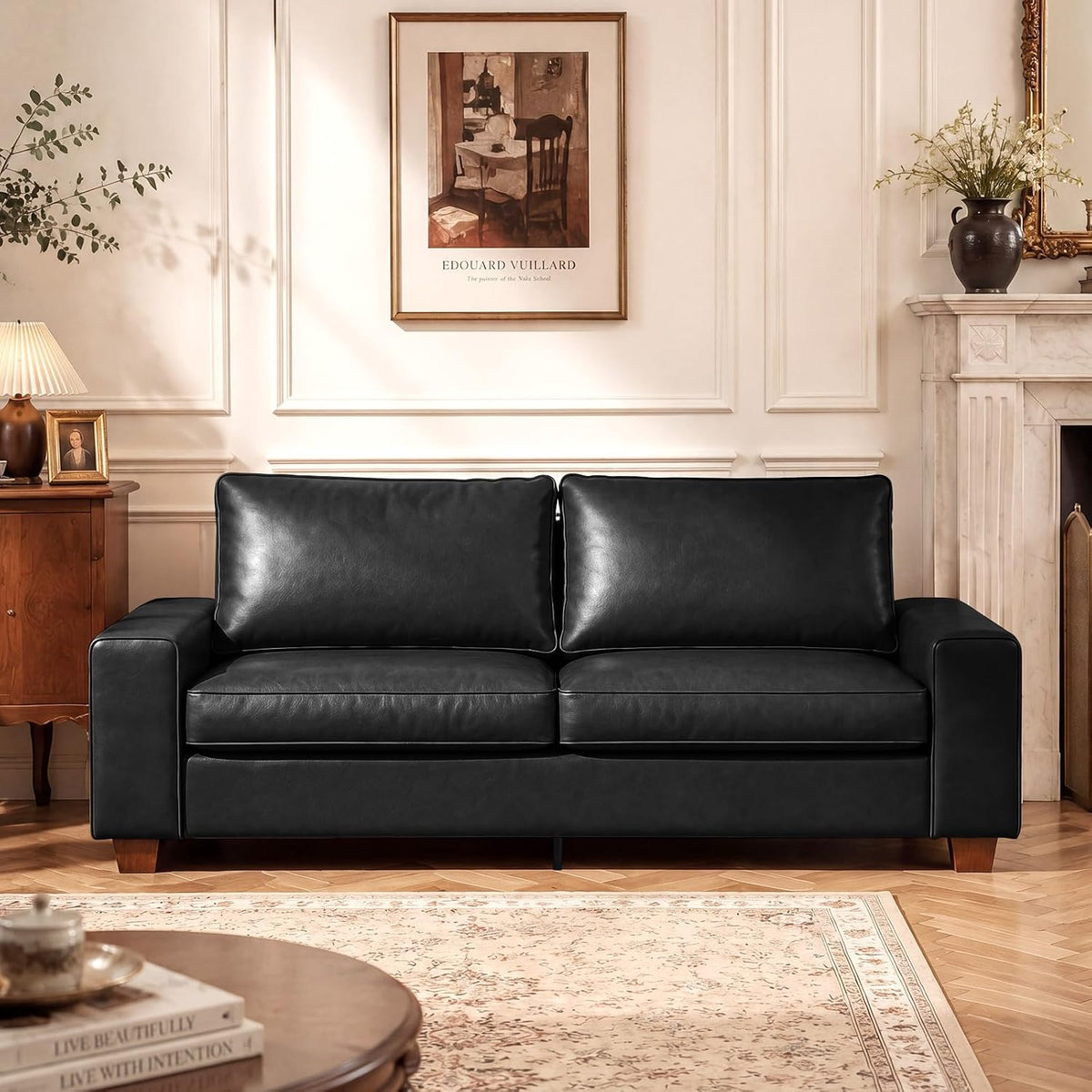 Modern Faux Leather Sofa Couch
