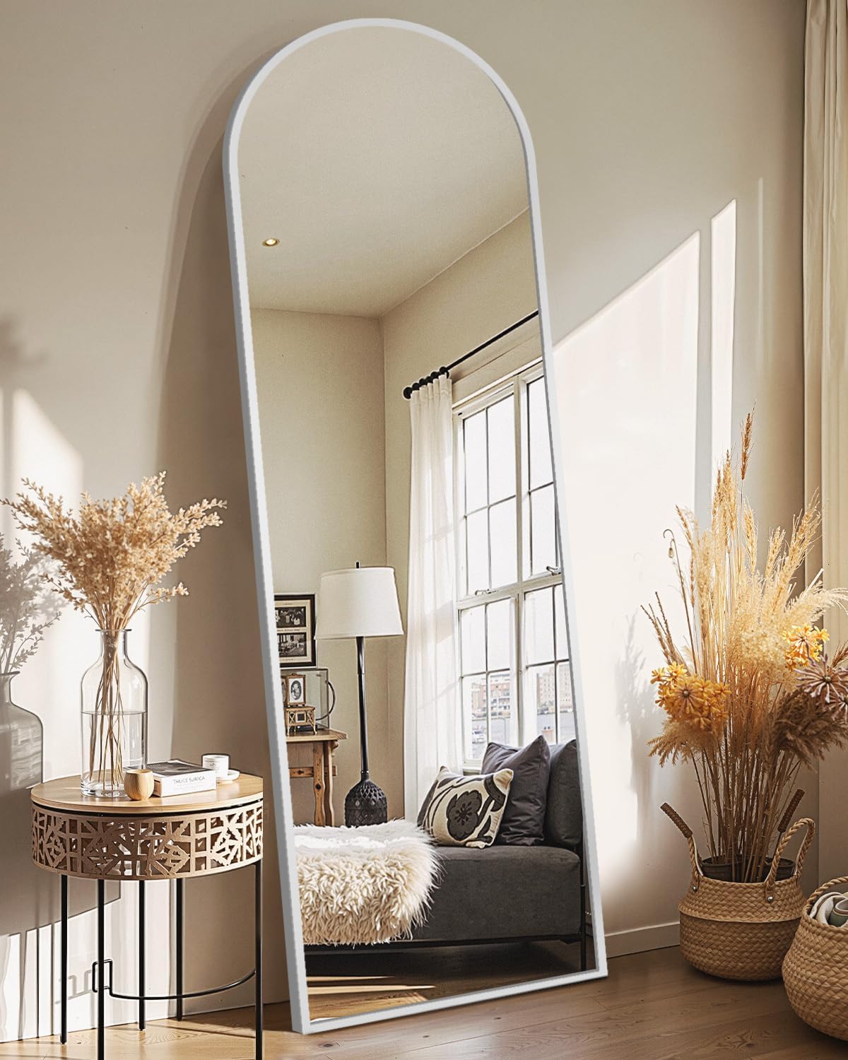 Arch Floor Standing &amp; Wall Mountable Full Body Mirror
