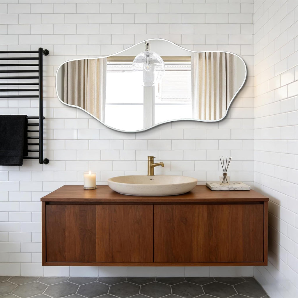 Asymmetrical Frameless Mirror
