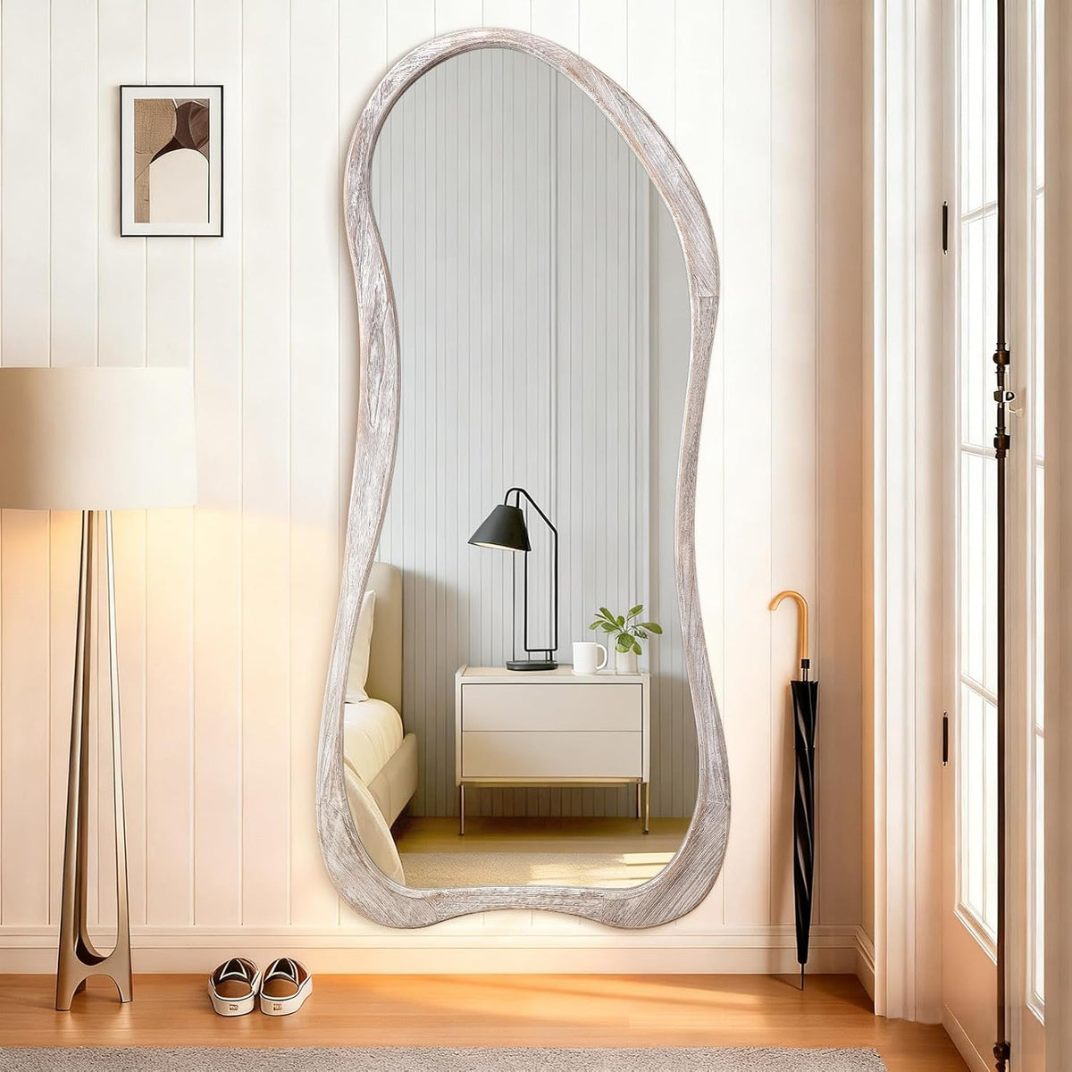 Wood Framed Wall Mirror