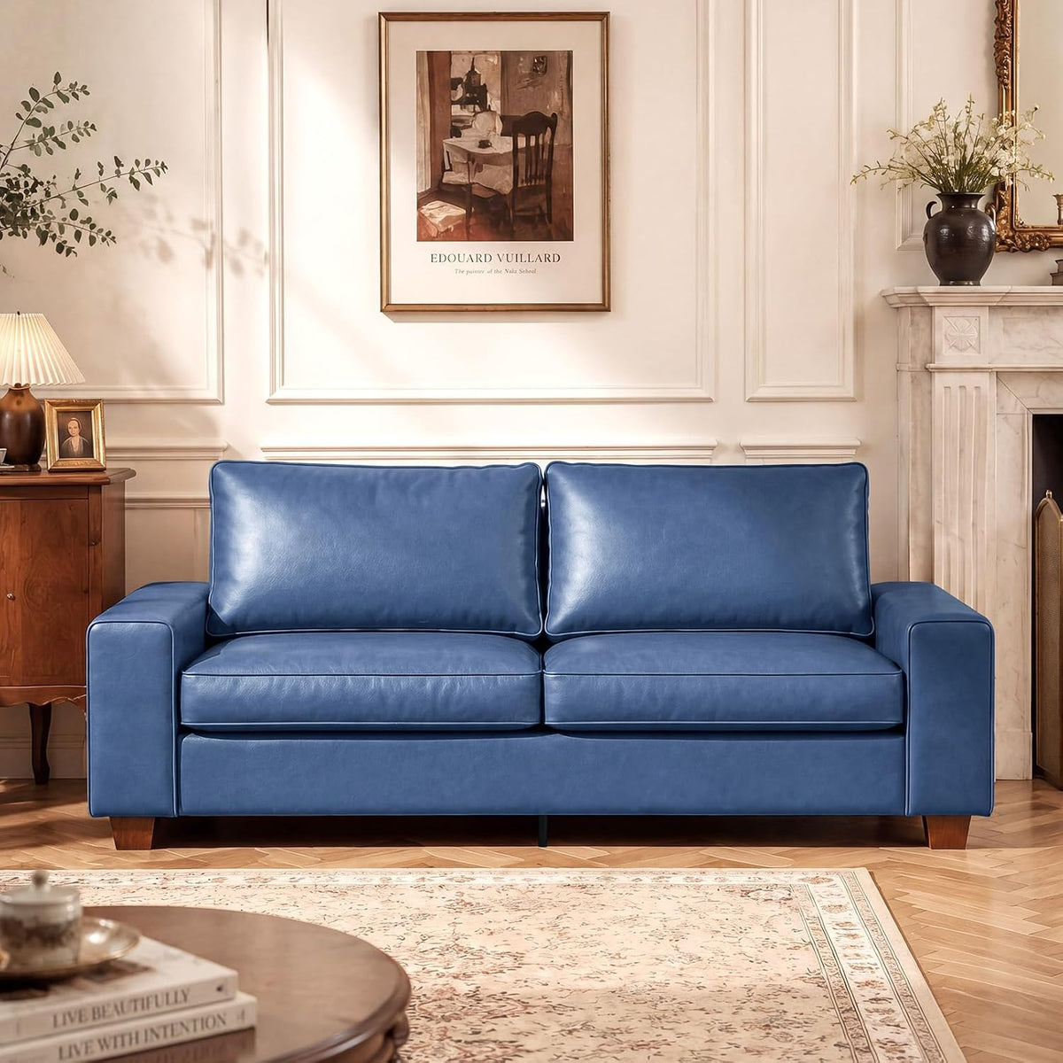 Modern Faux Leather Sofa Couch