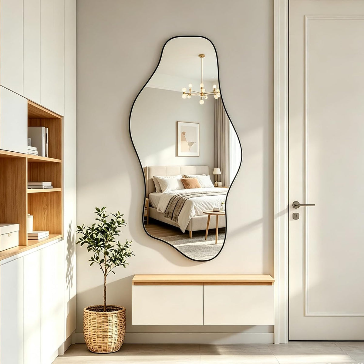 Asymmetrical Frameless Mirror