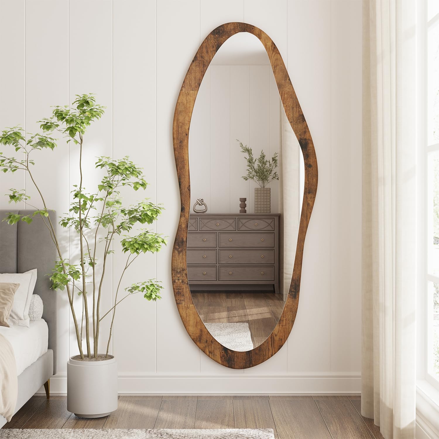 Wood Framed Wall Mirror