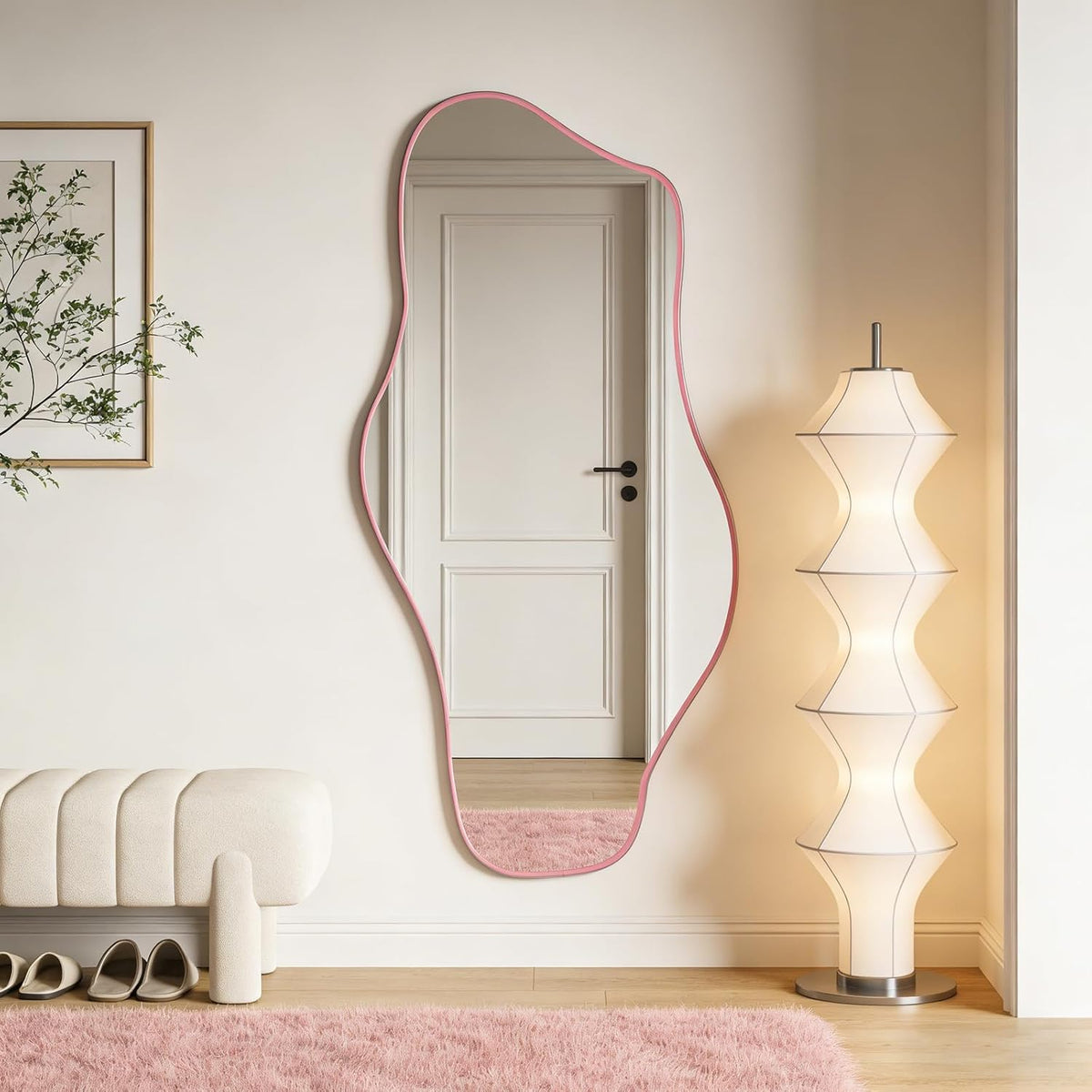 Asymmetrical Frameless Mirror