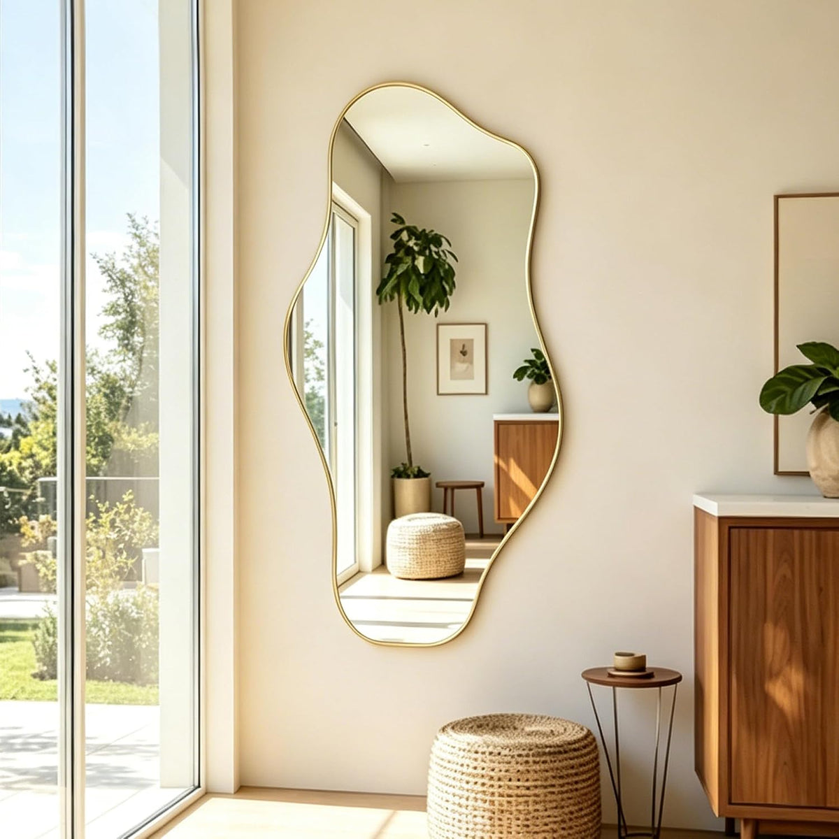 Asymmetrical Frameless Mirror