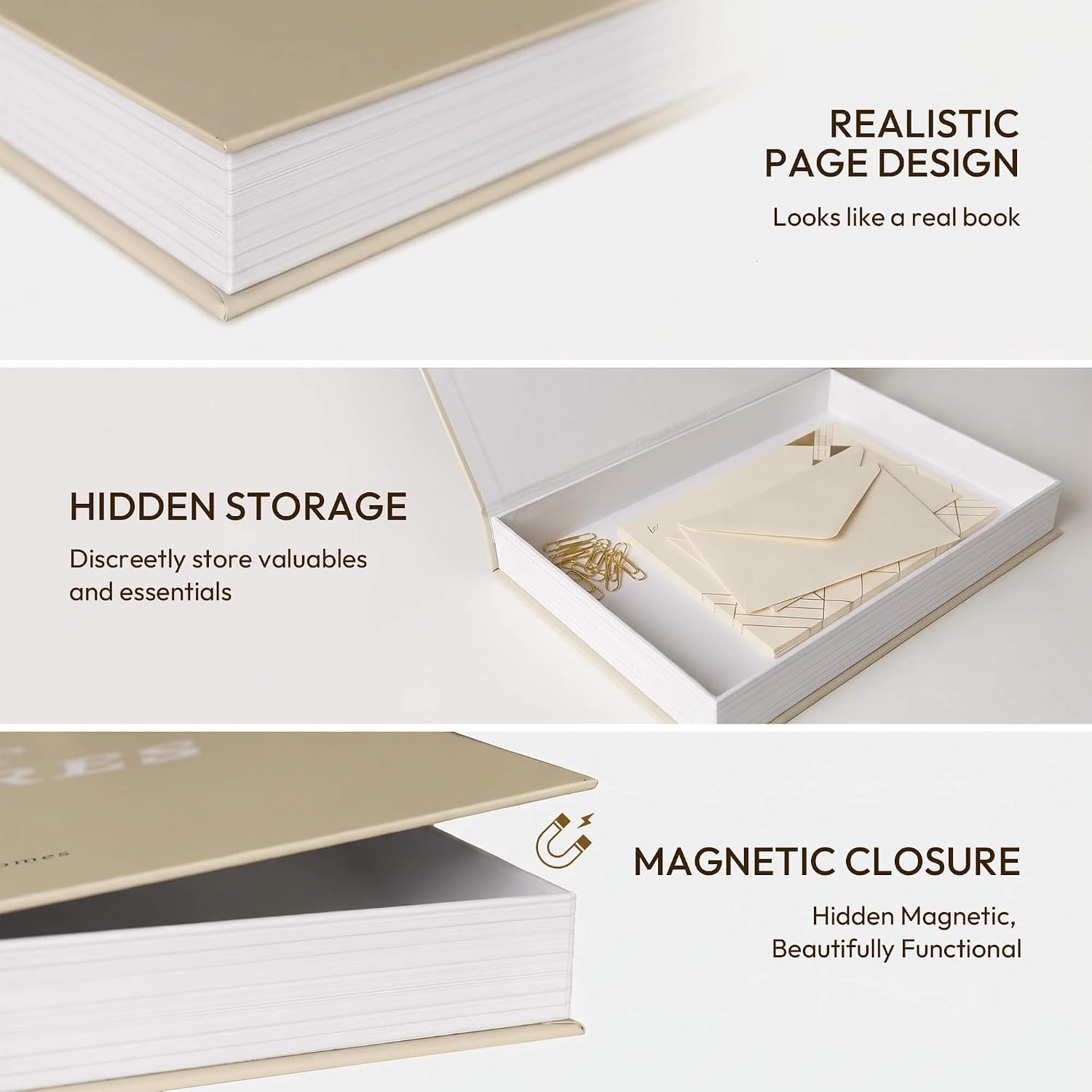 Elegant Decorative Book Boxes Set of 2