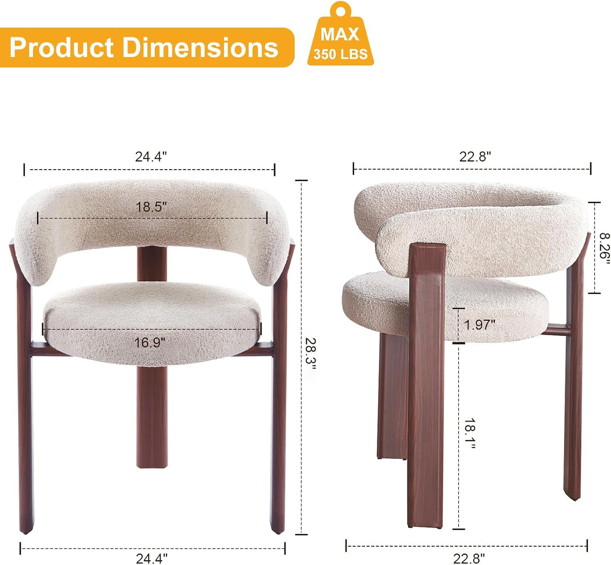 Dining Chairs Set of 2, 4 or 6
