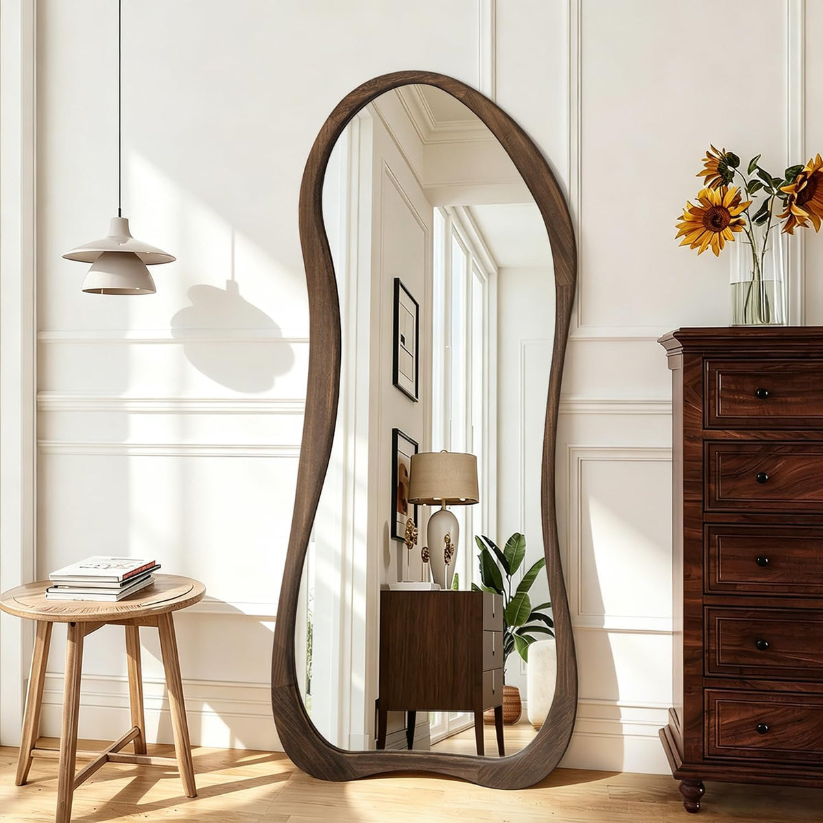 Wood Framed Wall Mirror