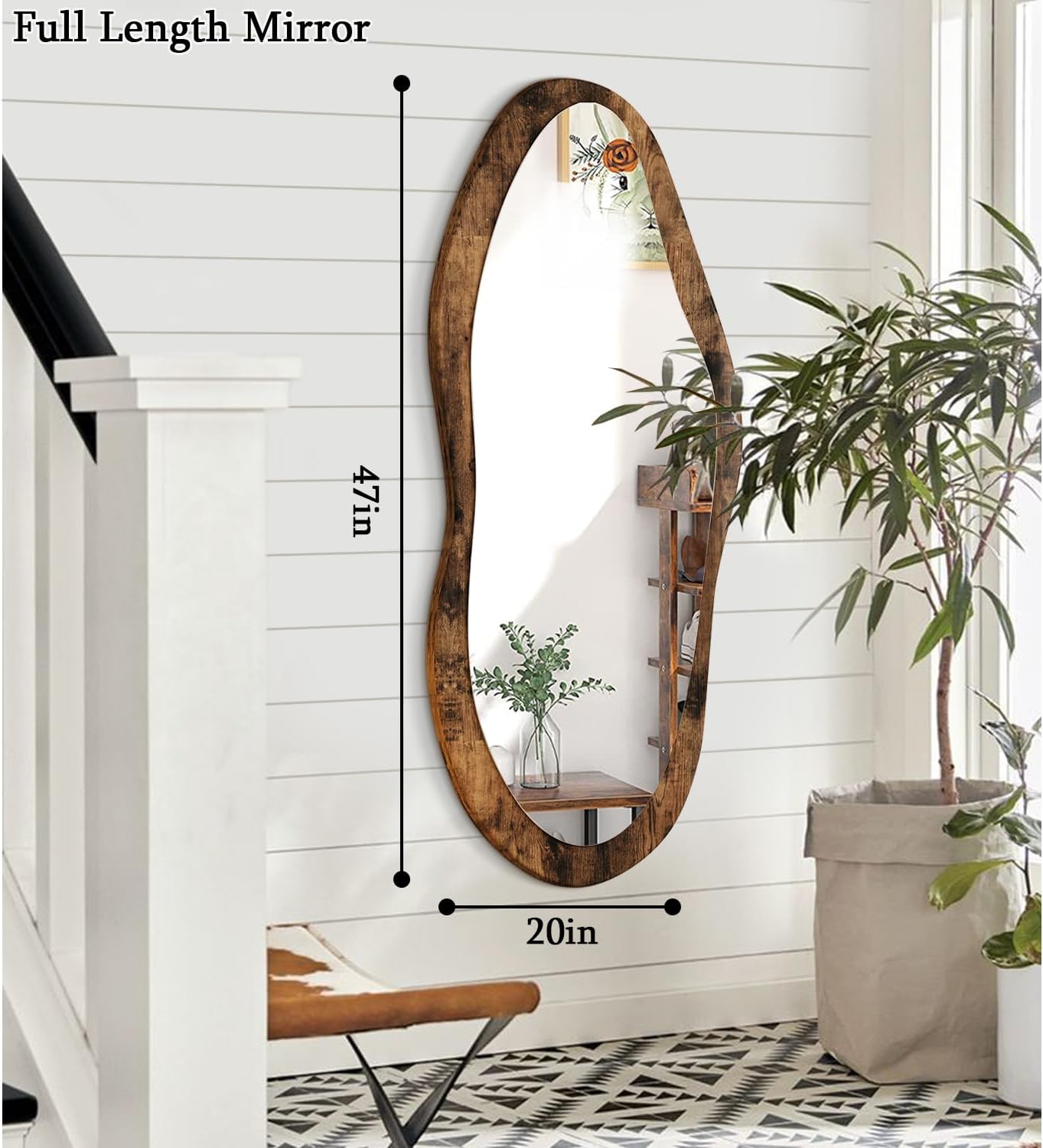 Wood Framed Wall Mirror