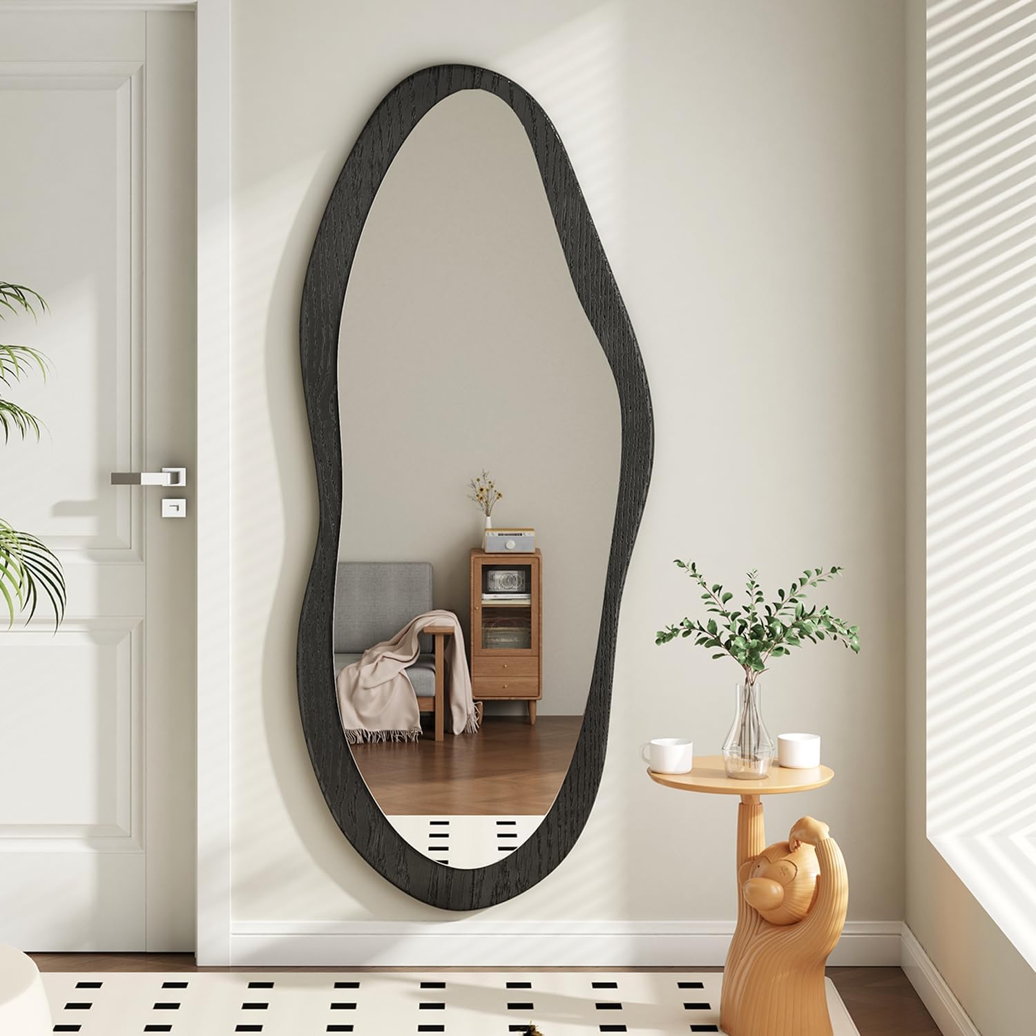 Wood Framed Wall Mirror