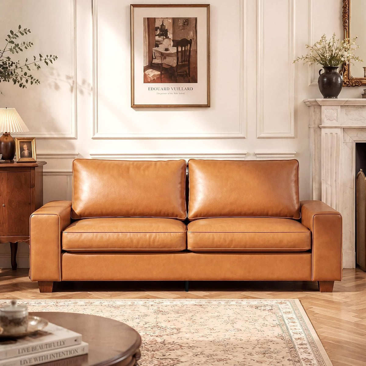 Modern Faux Leather Sofa Couch