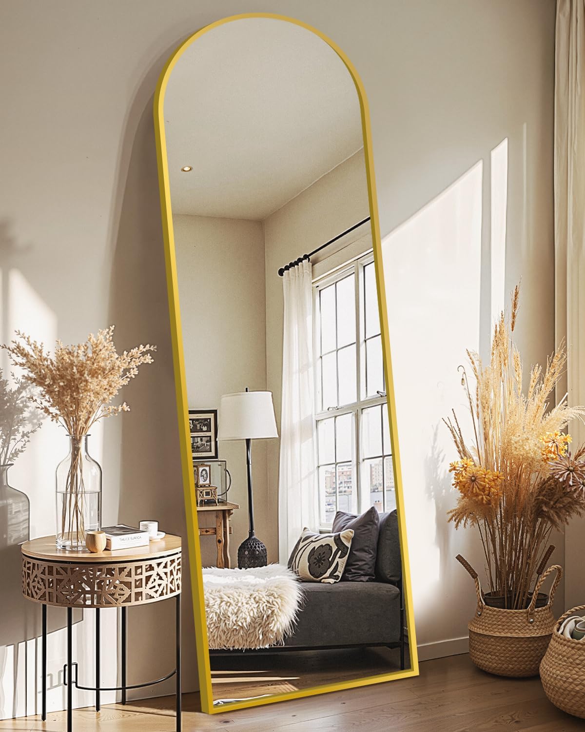 Arch Floor Standing &amp; Wall Mountable Full Body Mirror